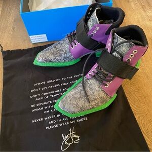 John Fluevog X Star Trek Manifold Witness hi top shoes w/ dustbag and box